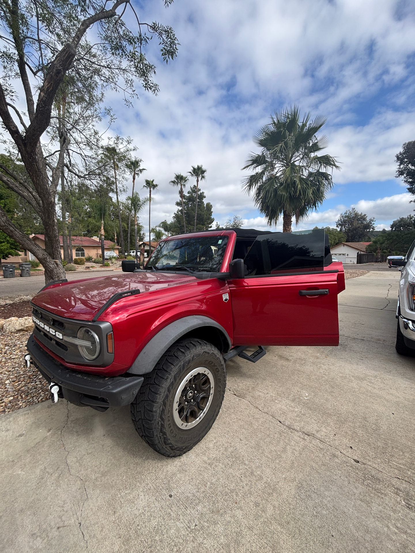 Toyota 4Runner TRD Pro after ceramic window tint parked near Encinitas Cardiff coastline