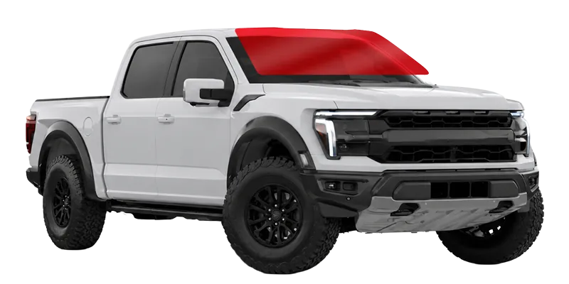 3rd-gen Ford F-150 Raptor, which uses its own Raptor-specific ExoShield ULTRA windshield kit