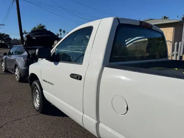 Dodge Ram 1500 passenger side showing carbon window tint — mobile tinting San Diego