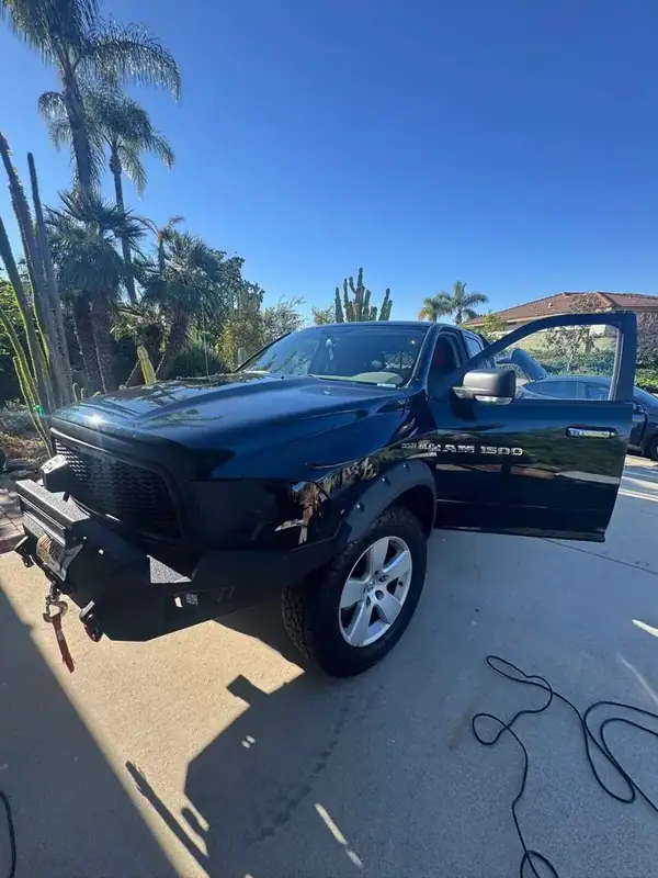 Dodge Ram 1500 Hemi 5.7 with ceramic window tint installed by BestAutoTechs mobile window tinting in San Diego