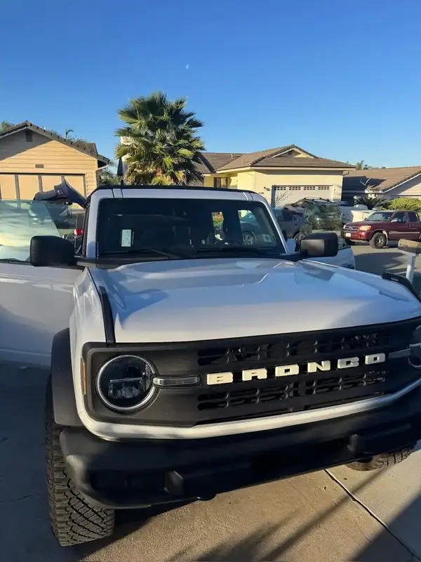 2025 Ford Bronco front grille view after ceramic window tint installation — BestAutoTechs San Diego mobile service
