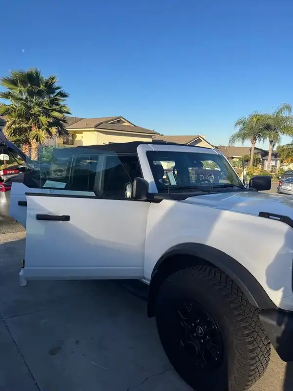 2025 Ford Bronco driver side door with ceramic window tint — mobile tinting San Diego
