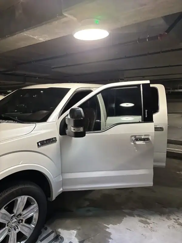 Ford F-150 Platinum front three-quarter view after full ceramic window tint — BestAutoTechs San Diego