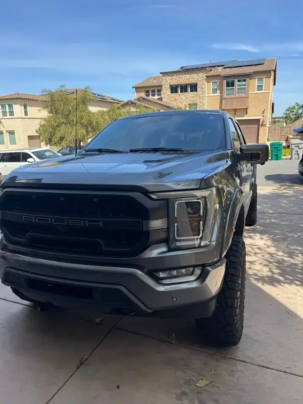 Ford F-150 Roush Edition lifted truck with ceramic window tint installed by BestAutoTechs mobile window tinting in San Diego