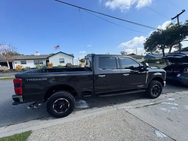 Ford F-250 Super Duty Tremor passenger side ceramic tint installation — BestAutoTechs San Diego