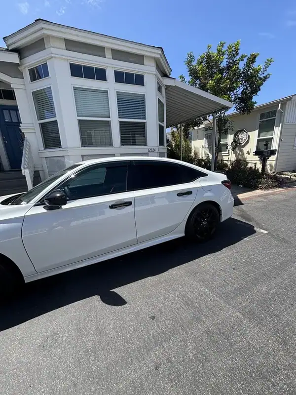 Honda Civic completed 70% HiTek ceramic IR front window tint install — heat-rejecting upgrade from old 20% film, BestAutoTechs San Diego