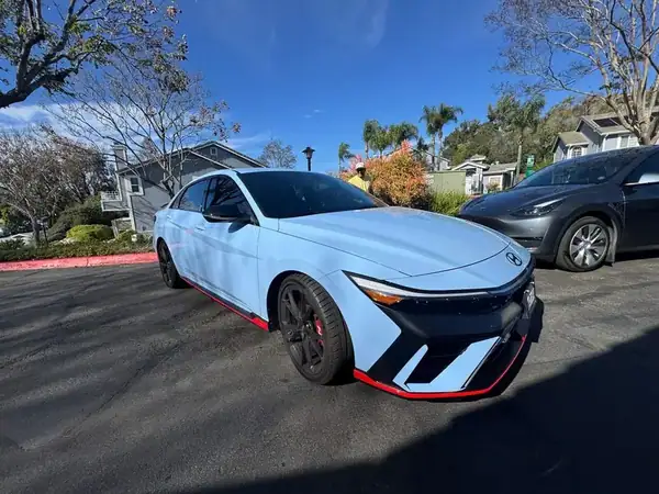 Hyundai Elantra N front three-quarter view with ceramic window tint — BestAutoTechs