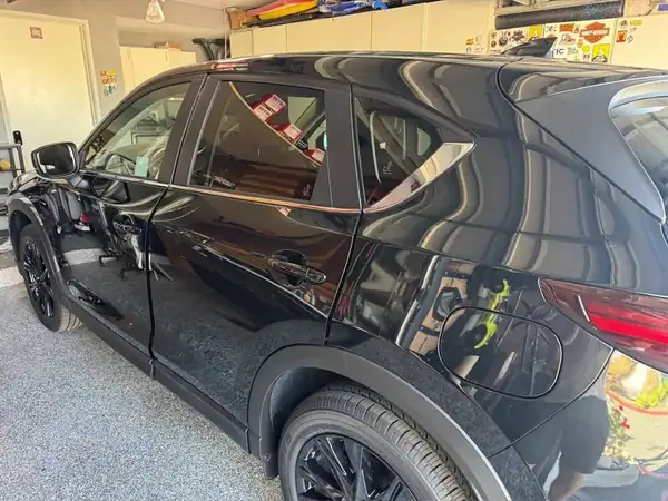Mazda CX-5 driver side profile after ceramic window tint install — BestAutoTechs San Diego mobile service