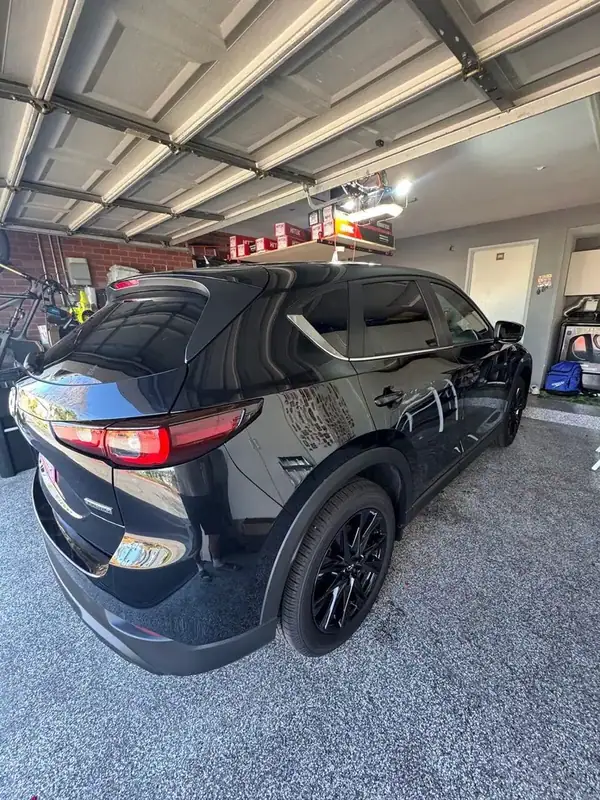 Mazda CX-5 rear three-quarter view with full ceramic window tint — BestAutoTechs San Diego