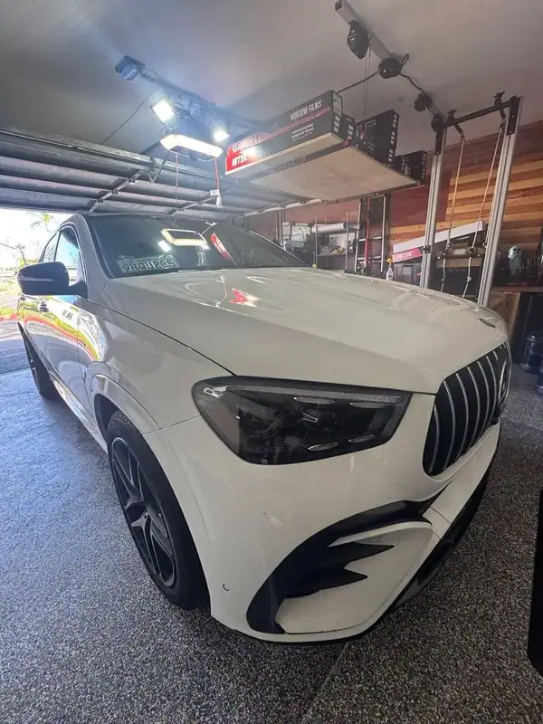 Mercedes-Benz GLE 53 AMG Coupe front three-quarter view after ceramic window tint installation — BestAutoTechs San Diego mobile service
