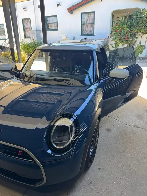 Mini Cooper S with ceramic window tint on sides and back installed by BestAutoTechs mobile window tinting in San Diego