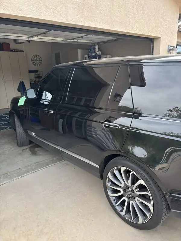 Range Rover Autobiography Supercharged front three-quarter view after full ceramic window tint — BestAutoTechs San Diego