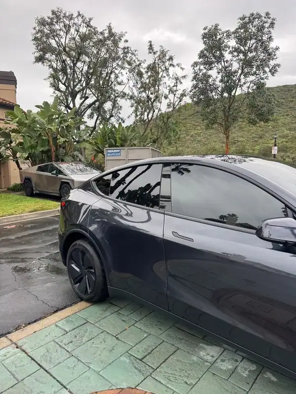 Tesla Model Y with full ceramic window tint and windshield tint installed by BestAutoTechs mobile window tinting in San Diego