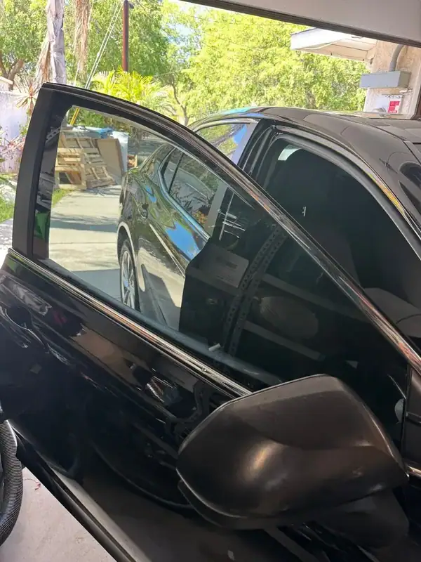 Toyota Camry rear quarter view showing ceramic window tint — BestAutoTechs San Diego