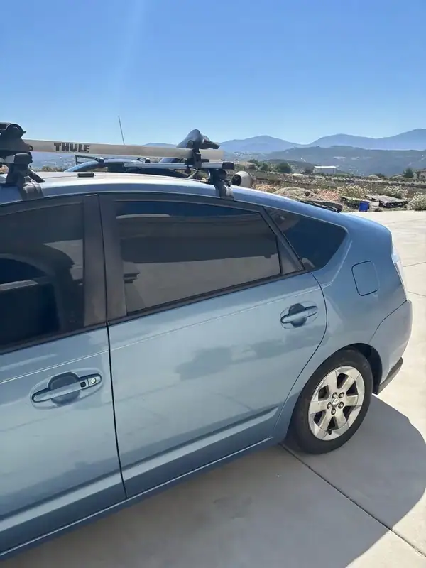2006 Toyota Prius passenger rear quarter glass with Crystal Clear ceramic tint by BestAutoTechs San Diego