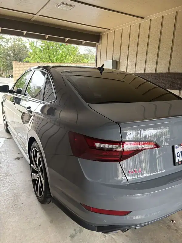 Volkswagen Jetta GLI rear quarter view with HiTek ceramic IR window tint — San Diego mobile window tinting