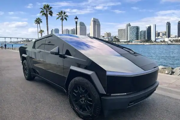 Tesla Cybertruck with custom ceramic window tint in San Diego